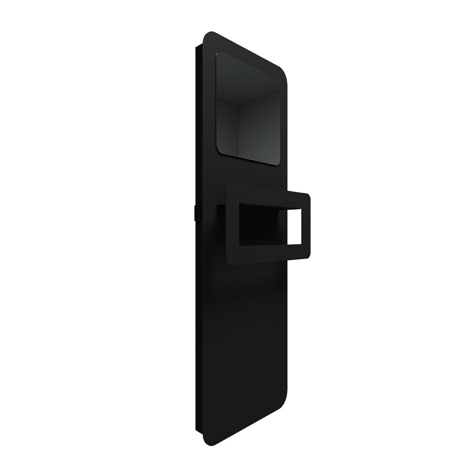 Carisa Boreas Flat Mirror sèche-serviette électrique – noir mat avec miroir et thermostat Wi-Fi