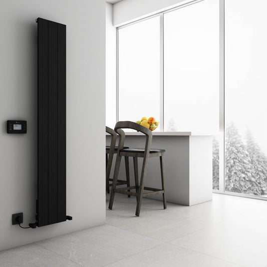 Carisa Boreas Hybrid M Radiateur Électrique Vertical Design Moderne Noir