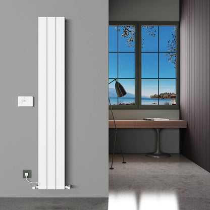 Carisa Boreas Hybrid N Radiateur Électrique Vertical Design Moderne Blanc