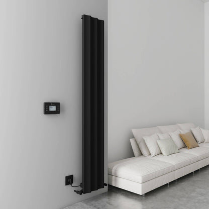 Carisa Boreas Hybrid S Radiateur Électrique Vertical Design Moderne Noir