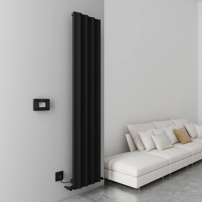 Carisa Boreas Hybrid S Radiateur Électrique Vertical Design Moderne Noir