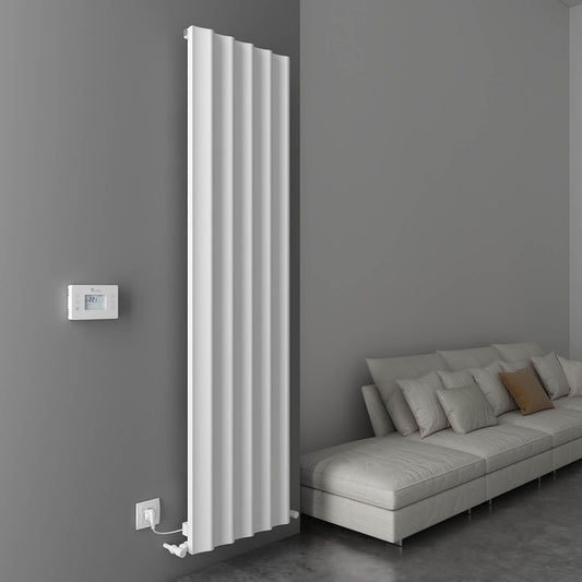 Carisa Boreas Hybrid S Radiateur Électrique Vertical Design Moderne Blanc