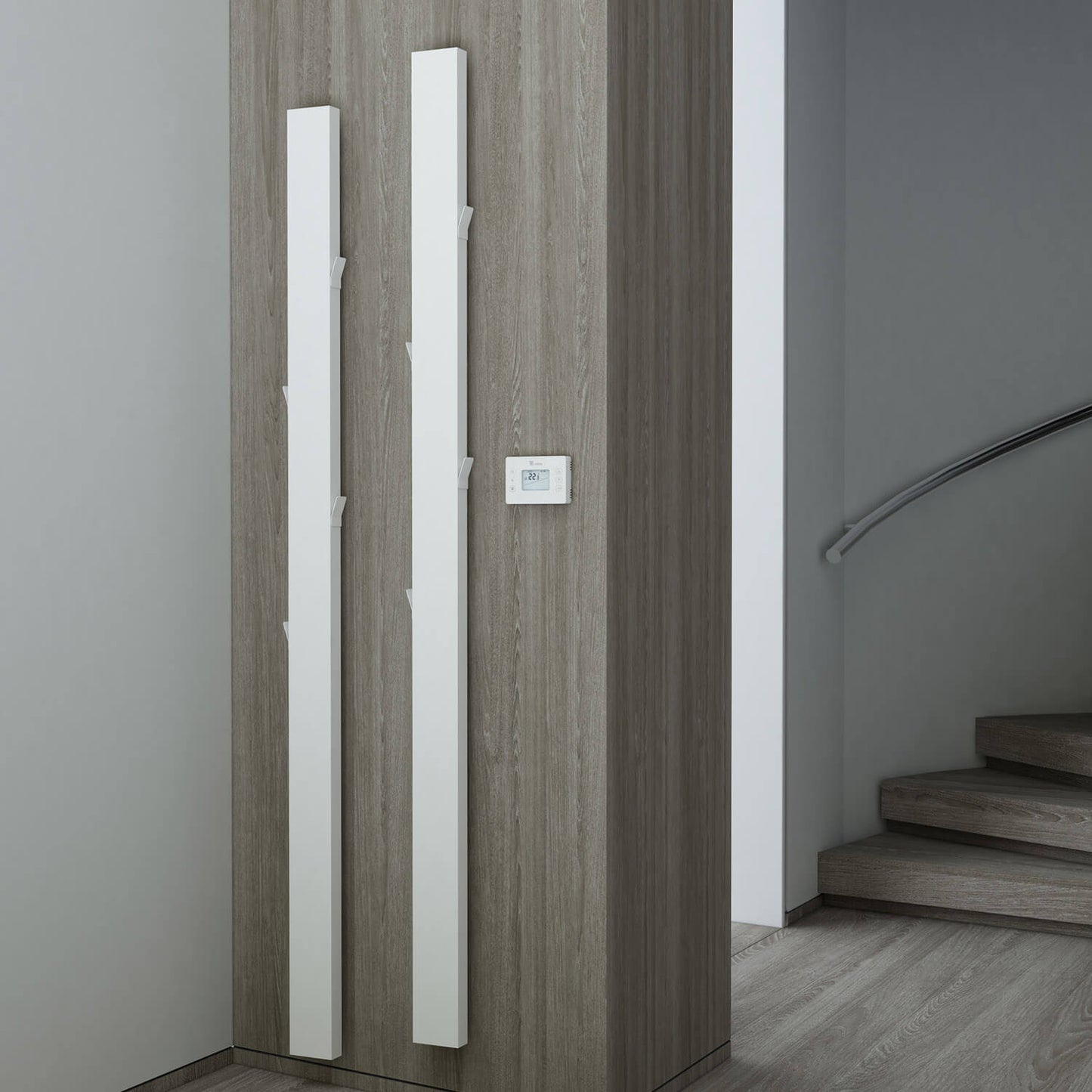 Carisa Boreas Notus S Radiateur Électrique Vertical Design Moderne Blanc