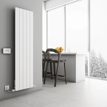 Carisa Boreas Hybrid M Radiateur Électrique Vertical Design Moderne Blanc