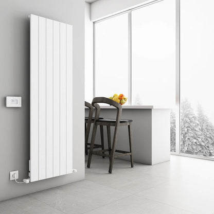 Carisa Boreas Hybrid M Radiateur Électrique Vertical Design Moderne Blanc