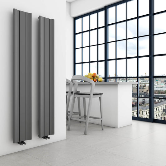 Carisa Burano Radiateur en Aluminium Vertical Design Moderne Anthracite