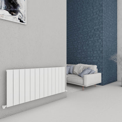 Carisa Chambord Radiateur en Aluminium Horizontal Design Moderne Blanc