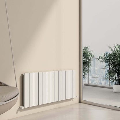 Carisa Chambord Radiateur en Aluminium Horizontal Design Moderne Blanc