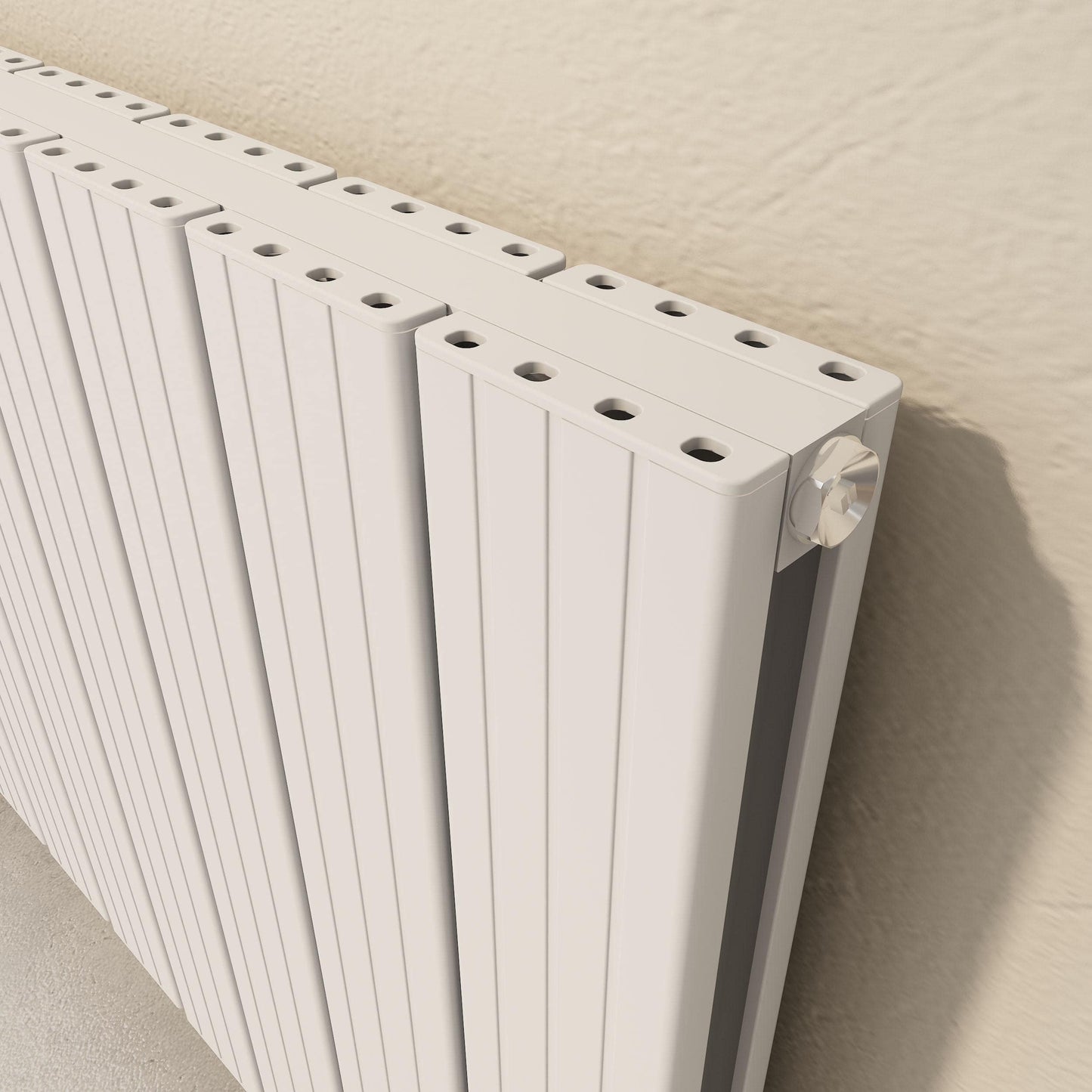 Carisa Chambord Radiateur en Aluminium Horizontal Design Moderne Blanc