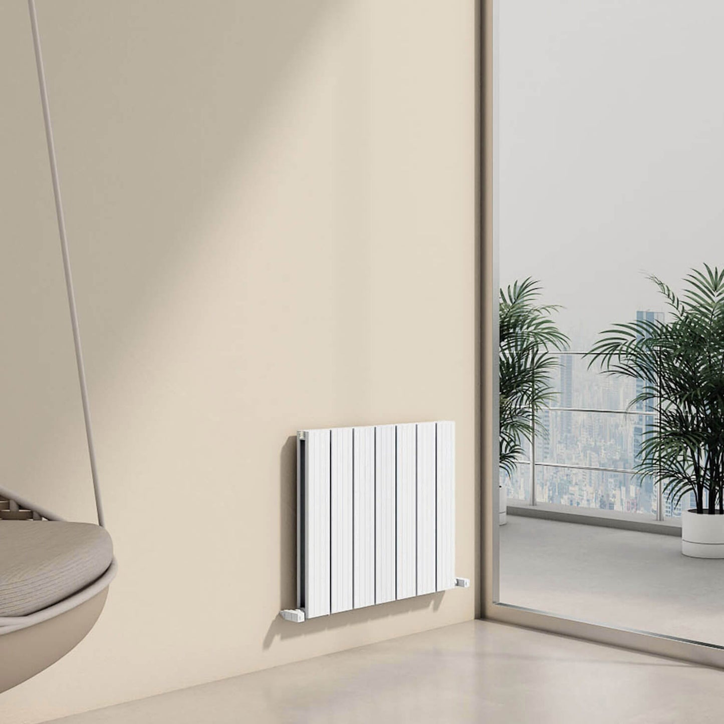 Carisa Chambord Radiateur en Aluminium Horizontal Design Moderne Blanc