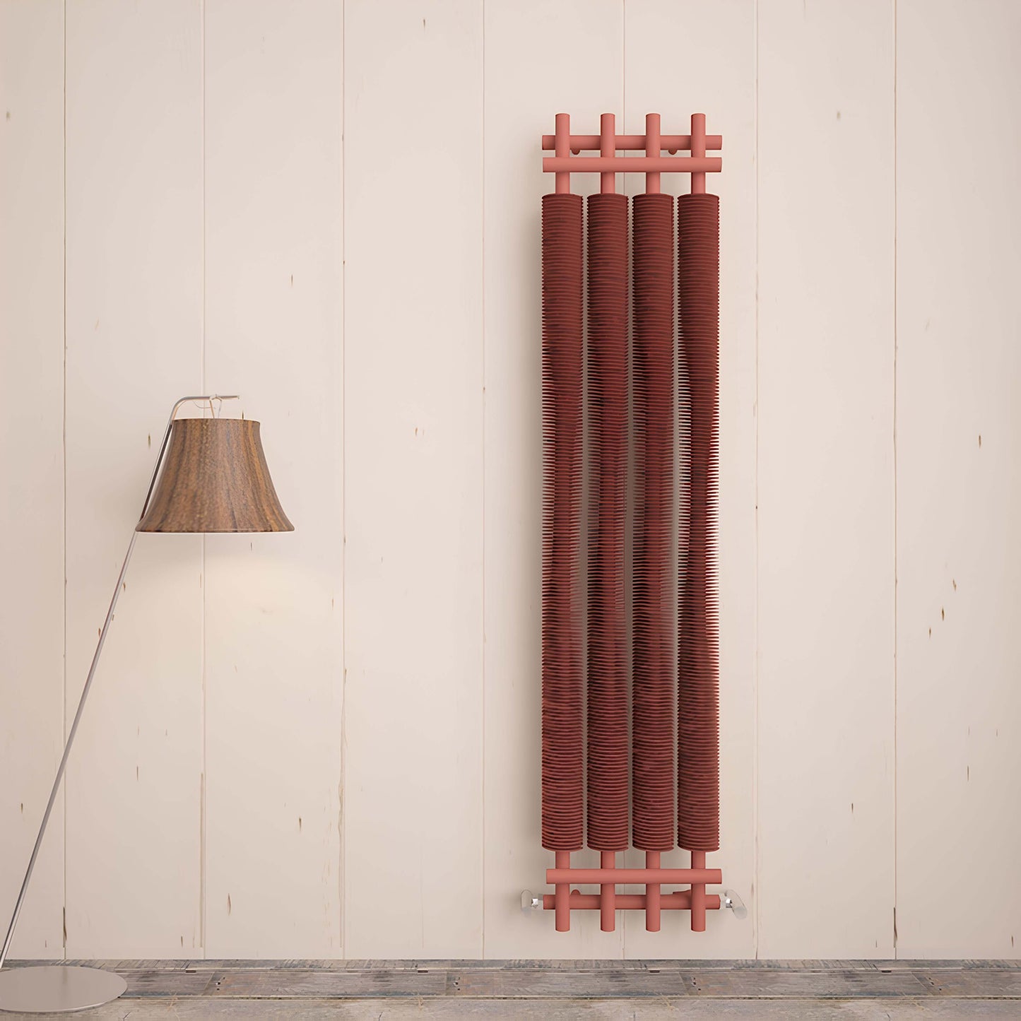 Carisa Dora Radiateur en Acier Vertical Design Moderne Cuivre Mat Métallisé