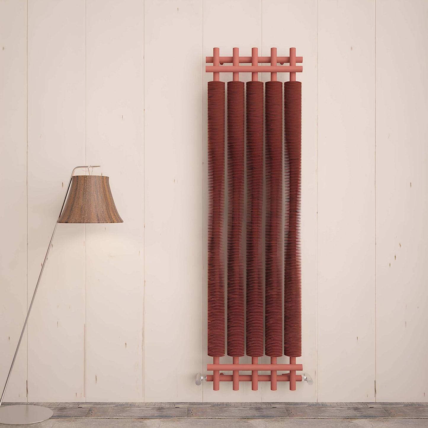 Carisa Dora Radiateur en Acier Vertical Design Moderne Cuivre Mat Métallisé