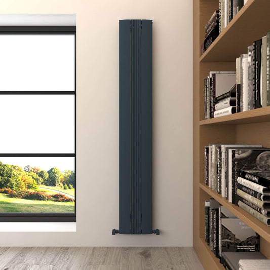 Carisa Dune Radiateur en Aluminium Vertical Design Moderne Anthracite