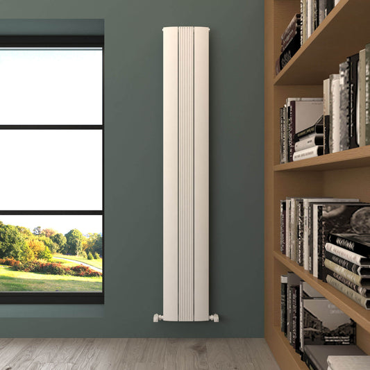 Carisa Dune Radiateur en Aluminium Vertical Design Moderne Blanc