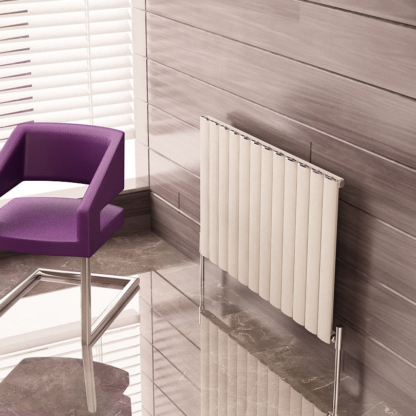 Carisa Elliptic Radiateur en Aluminium Horizontal Design Moderne Blanc