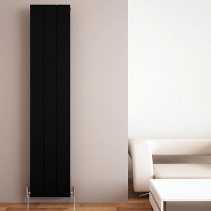 Carisa Elvino Radiateur en Aluminium Vertical Design Moderne Noir