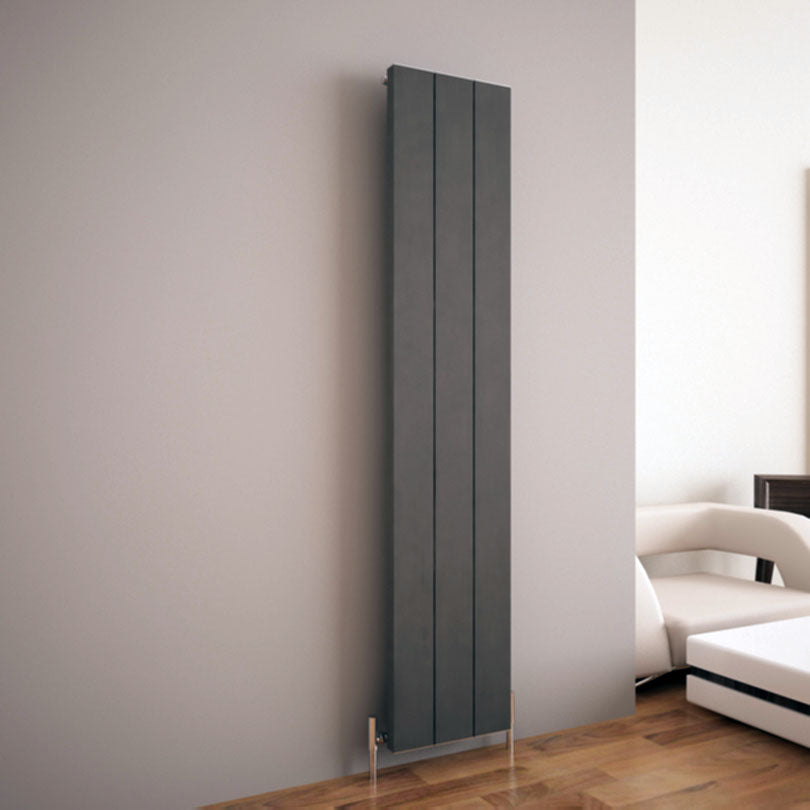 Carisa Elvino Radiateur en Aluminium Vertical Design Moderne Gris foncé