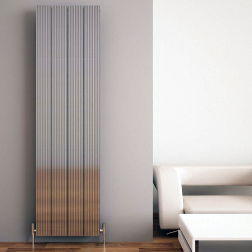 Carisa Elvino Radiateur en Aluminium Vertical Design Moderne Anodisé Poli