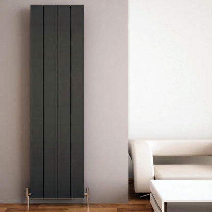 Carisa Elvino Radiateur en Aluminium Vertical Design Moderne Gris foncé