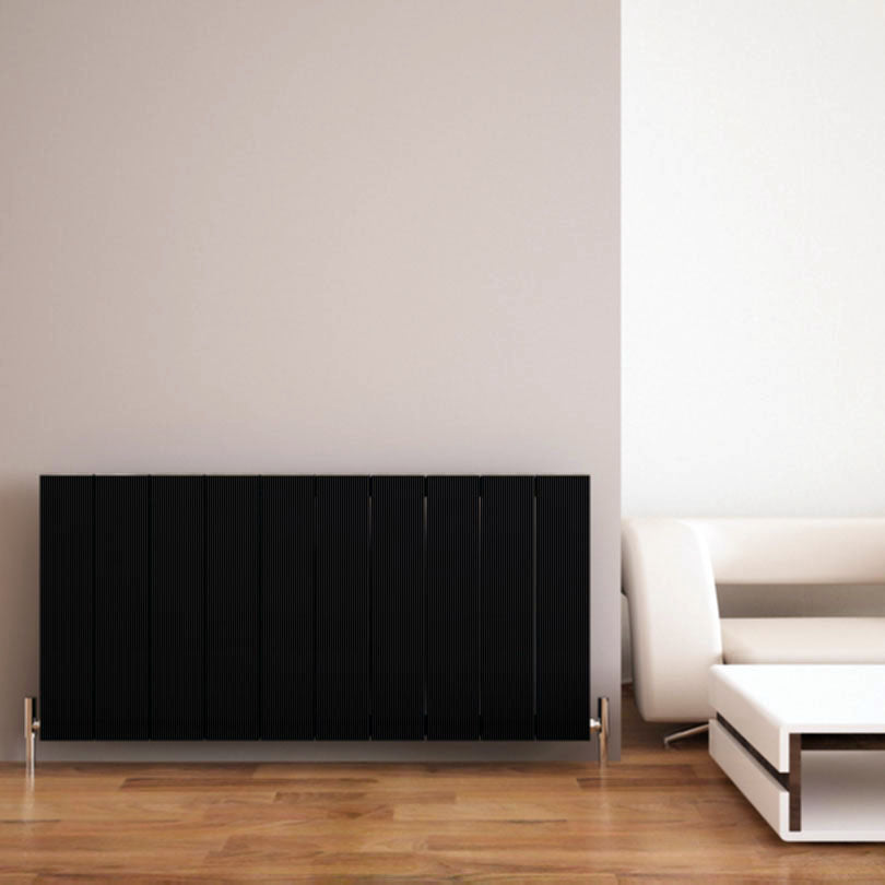 Carisa Elvino Radiateur en Aluminium Horizontal Design Moderne Noir