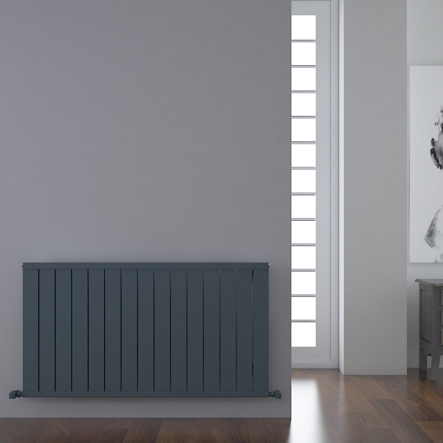 Carisa Mack Radiateur en Aluminium Horizontal Design Moderne Anthracite