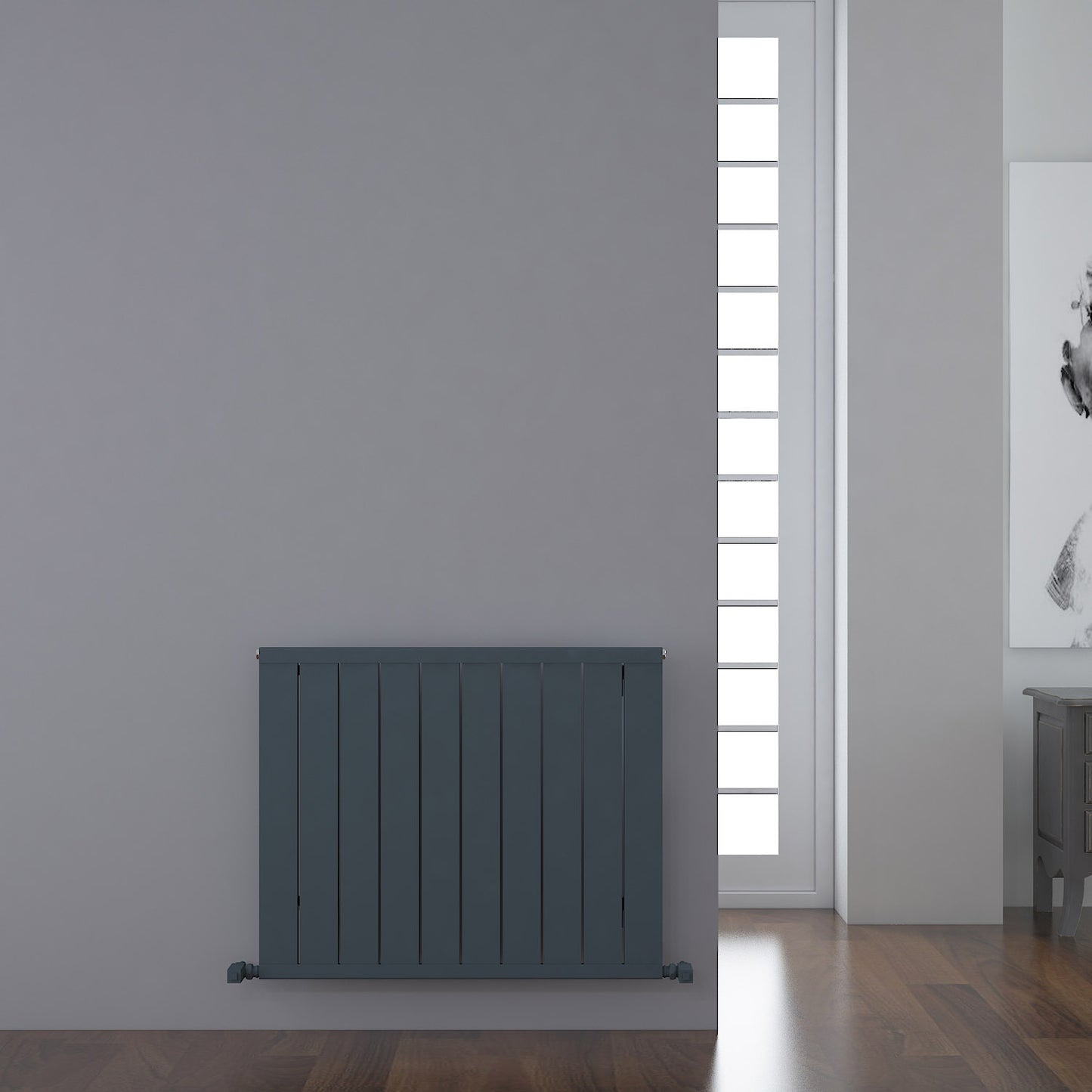 Carisa Mack Radiateur en Aluminium Horizontal Design Moderne Anthracite