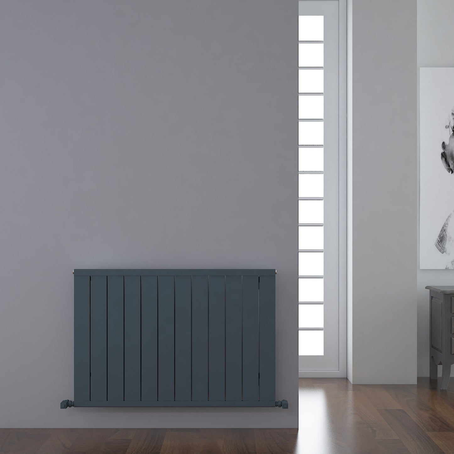 Carisa Mack Radiateur en Aluminium Horizontal Design Moderne Anthracite