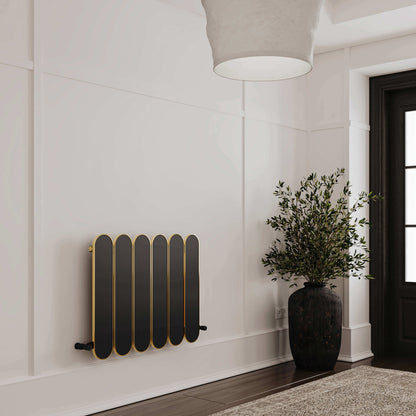 Carisa Magico Radiateur en Aluminium Horizontal Design Moderne Noir