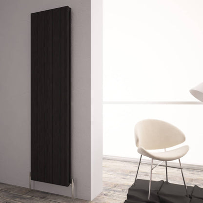 Carisa Monza Radiateur en Aluminium Vertical Design Moderne Noir