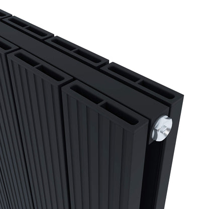 Carisa Monza Radiateur en Aluminium Vertical Design Moderne Noir