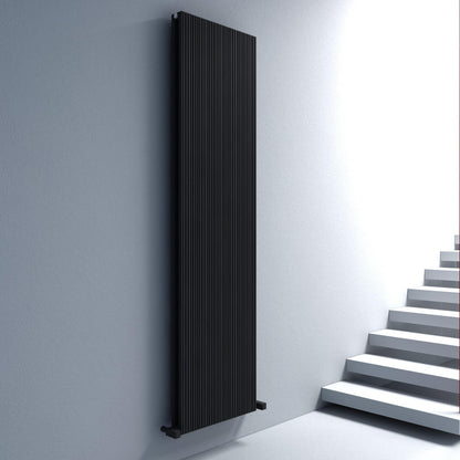 Carisa Monza Radiateur en Aluminium Vertical Design Moderne Noir