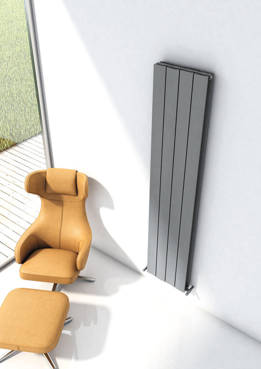 Carisa Moscow Radiateur en Aluminium Vertical Design Moderne Anthracite