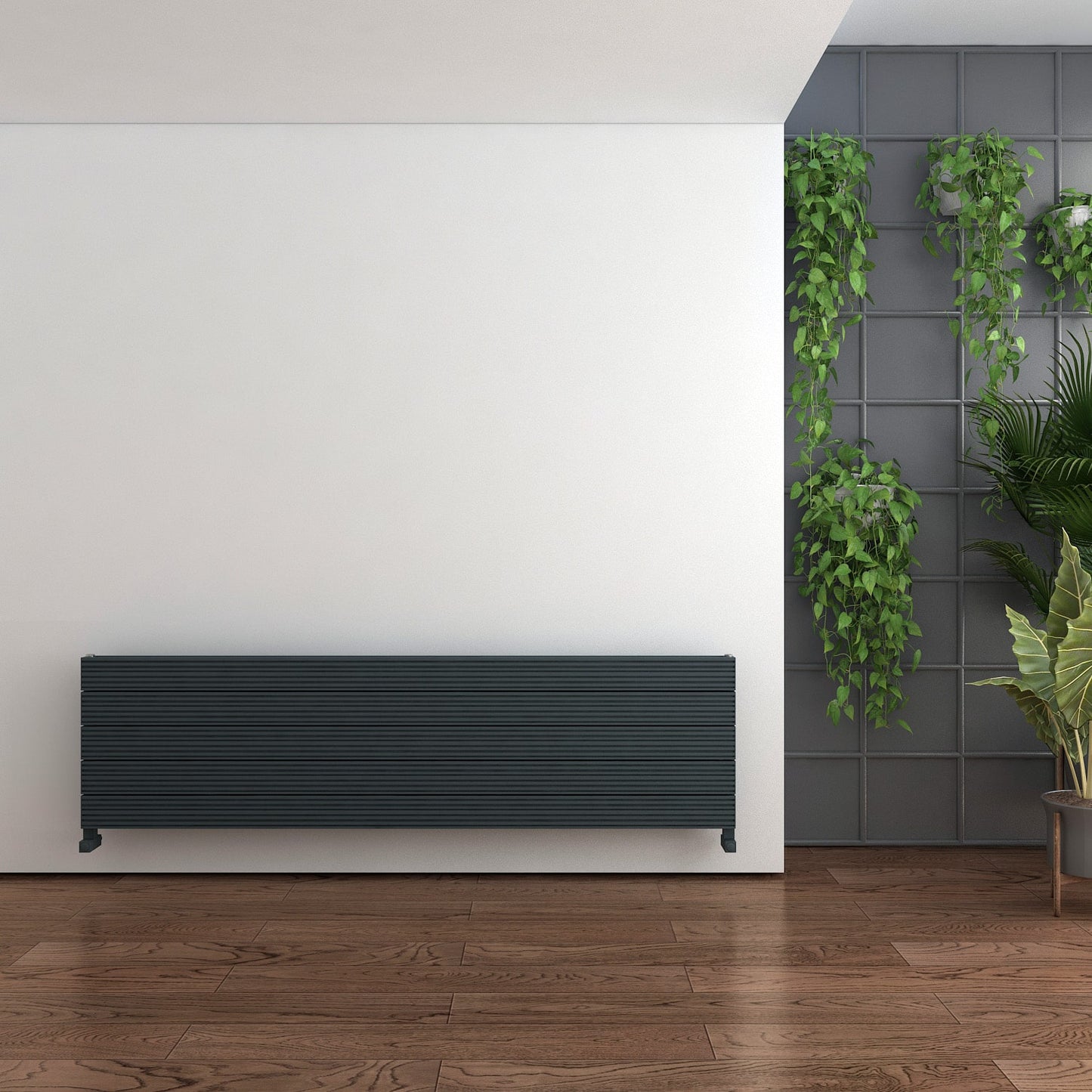 Carisa Monza Double Xl Radiateur en Aluminium Horizontal Design Moderne Anthracite