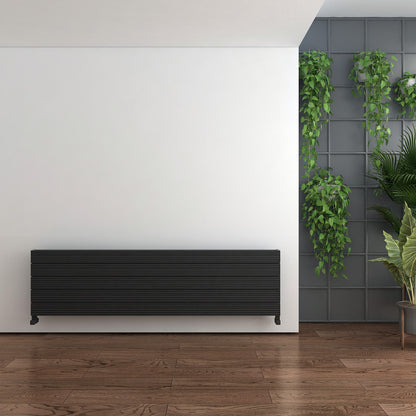 Carisa Monza Double Xl Radiateur en Aluminium Horizontal Design Moderne Noir