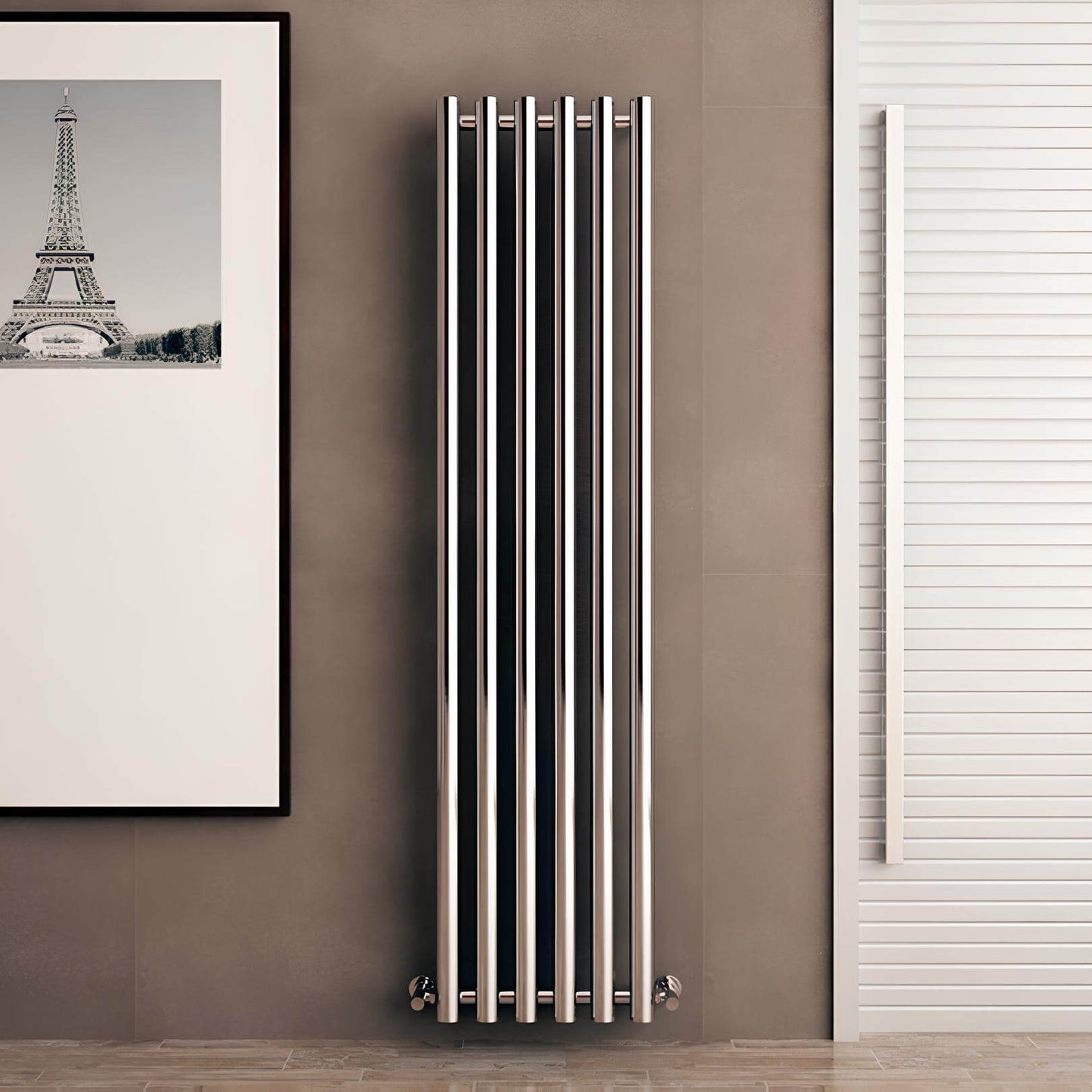 Carisa Mayra Radiateur en Acier Vertical Design Moderne Chromé