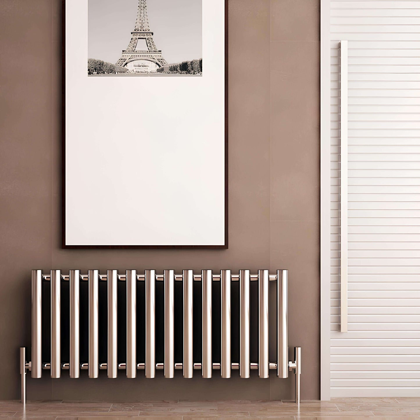 Carisa Mayra Radiateur en Acier Horizontal Design Moderne Chromé