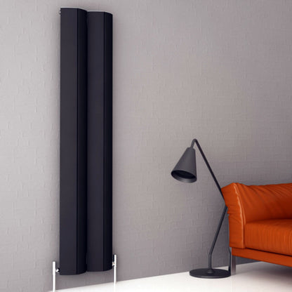 Carisa Nixie Radiateur en Aluminium Vertical Design Moderne Noir