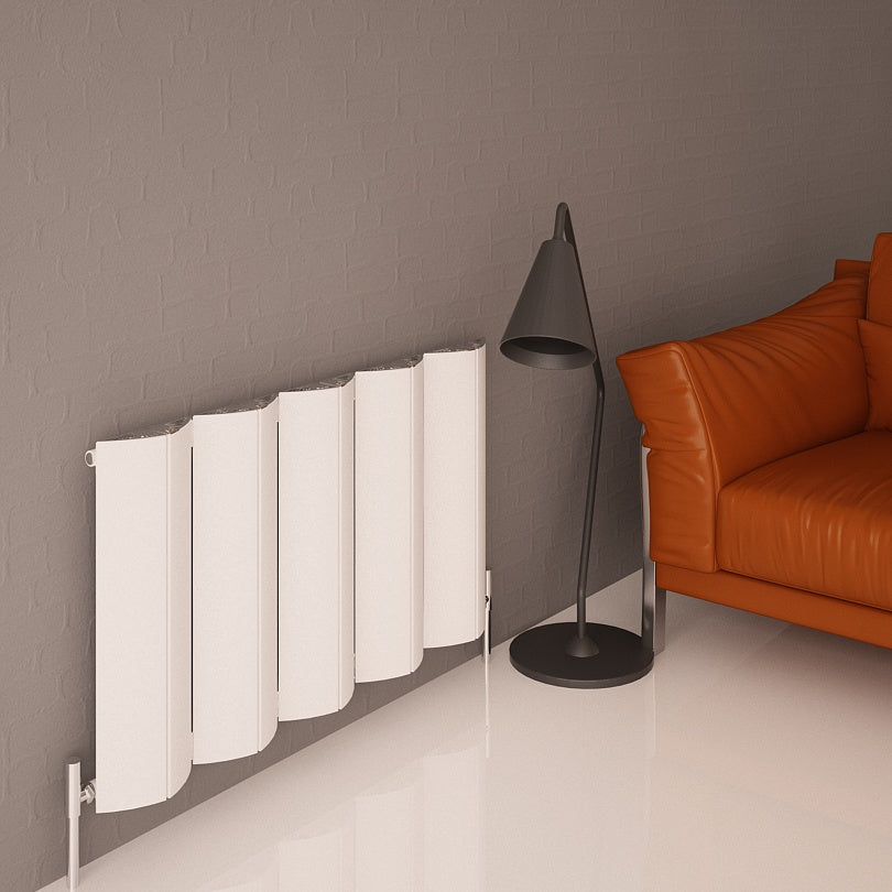 Carisa Nixie Radiateur en Aluminium Horizontal Design Moderne Blanc