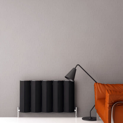 Carisa Nixie Radiateur en Aluminium Horizontal Design Moderne Noir