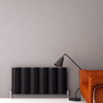 Carisa Nixie Radiateur en Aluminium Horizontal Design Moderne Noir