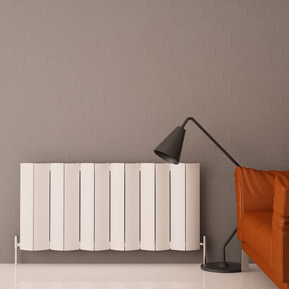 Carisa Nixie Radiateur en Aluminium Horizontal Design Moderne Blanc