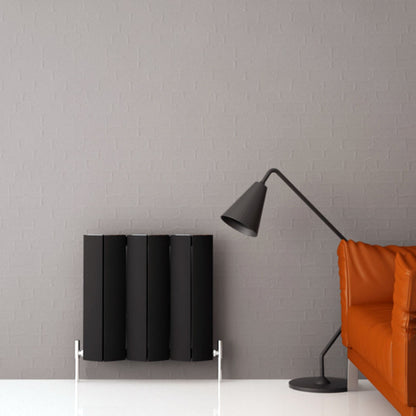 Carisa Nixie Radiateur en Aluminium Horizontal Design Moderne Noir