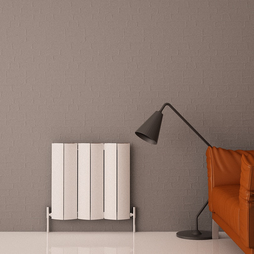 Carisa Nixie Radiateur en Aluminium Horizontal Design Moderne Blanc