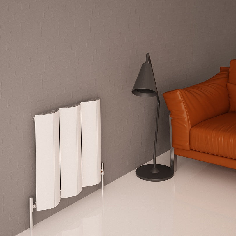 Carisa Nixie Radiateur en Aluminium Horizontal Design Moderne Blanc