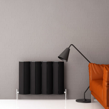 Carisa Nixie Radiateur en Aluminium Horizontal Design Moderne Noir