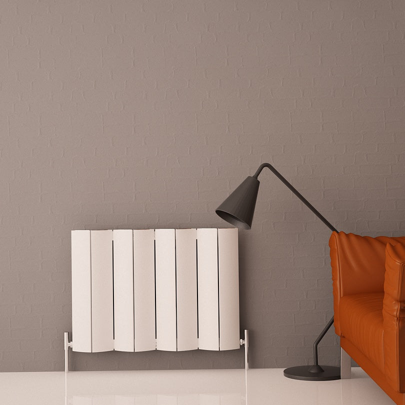 Carisa Nixie Radiateur en Aluminium Horizontal Design Moderne Blanc