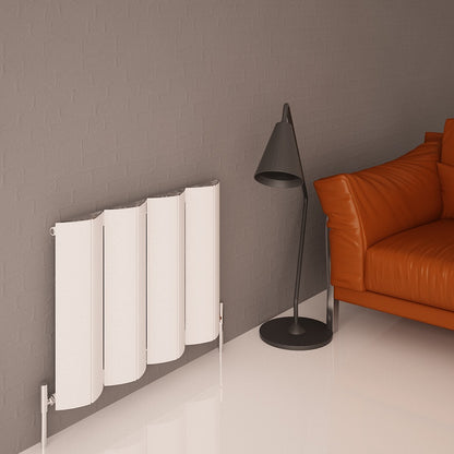 Carisa Nixie Radiateur en Aluminium Horizontal Design Moderne Blanc