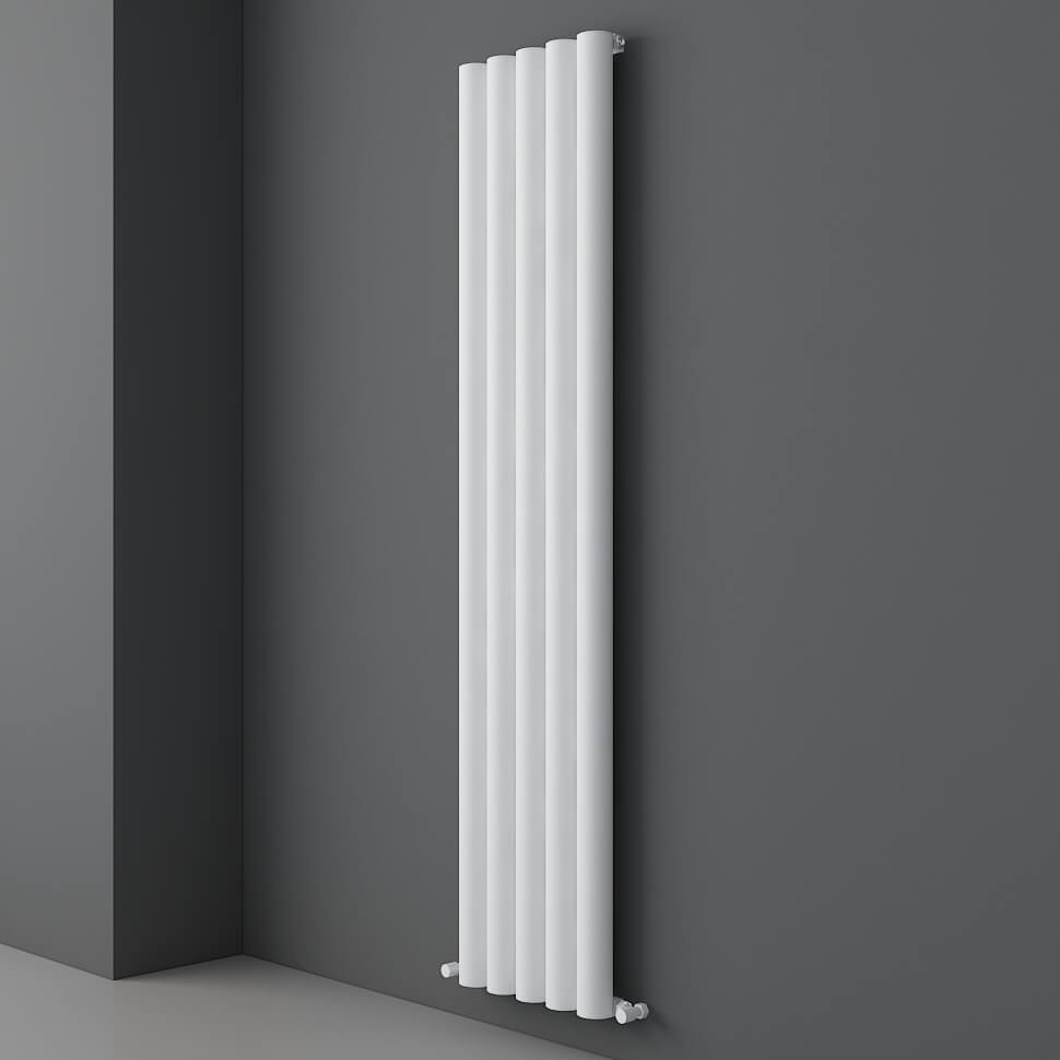 Carisa Odessa Radiateur en Aluminium Vertical Design Moderne Blanc