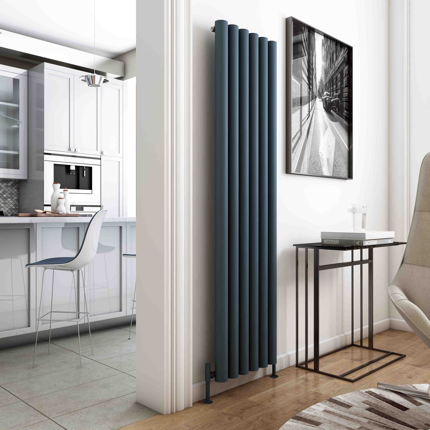 Carisa Odessa Radiateur en Aluminium Vertical Design Moderne Anthracite