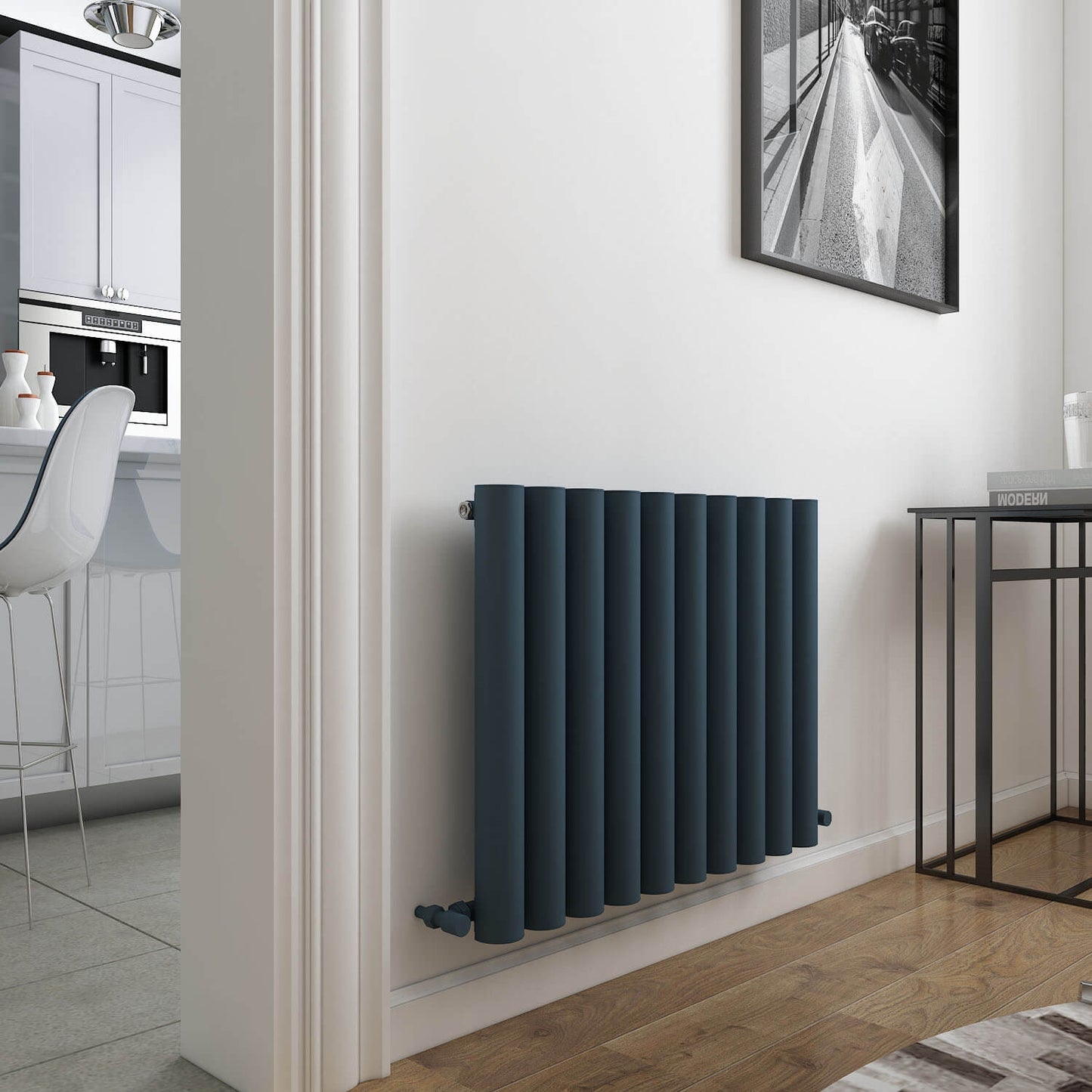 Carisa Odessa Radiateur en Aluminium Horizontal Design Moderne Anthracite